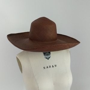 J. Crew brown straw hat.